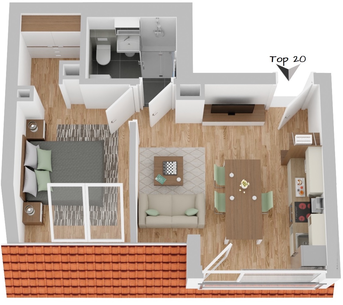 Grundriss TOP 20