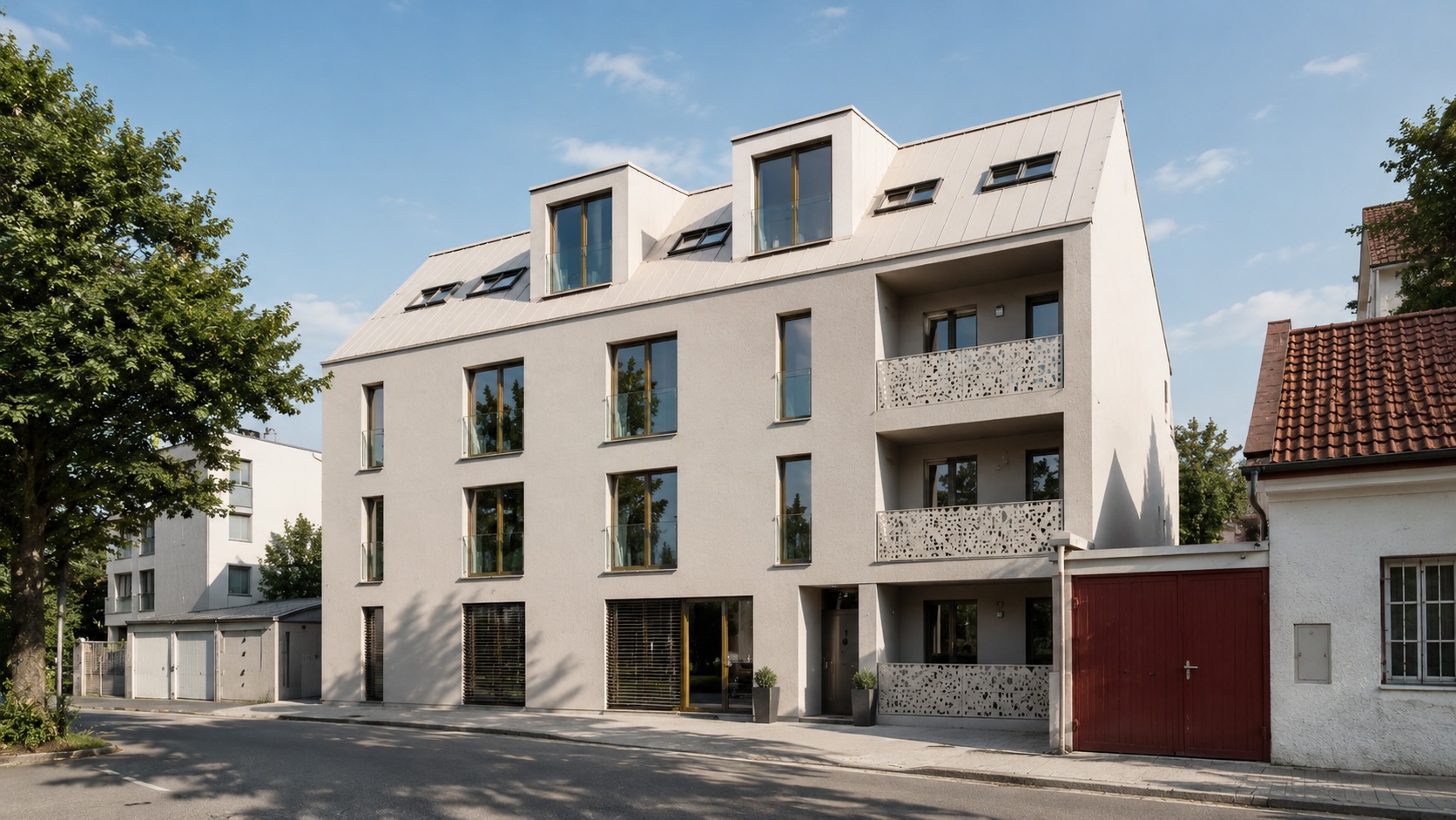 Stadtvilla Oberlaa &ndash; Westansicht, Stra&szlig;enseite M&uuml;hlstra&szlig;e